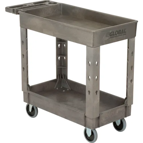 Global Industrial™ Utility Cart w/2 Shelves, 500 lb. Cap, 38"L x 171/2