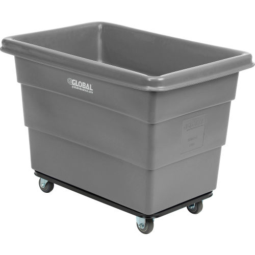Plastic Bulk Box Truck, 8 Bushel, Steel Chassis Base Gray