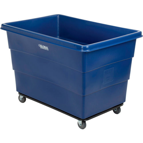 20 Bushel HDPE Plastic Box Truck - Steel Base - Blue