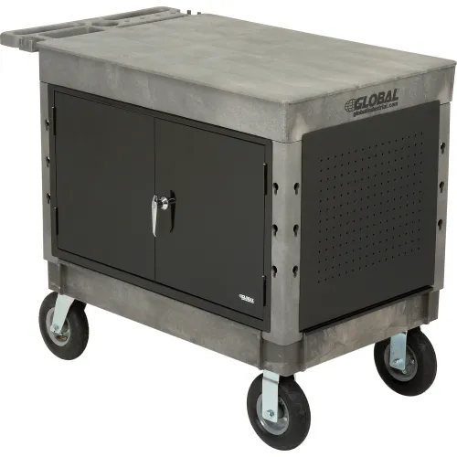 Global Industrial™ Service Cart w/2 Shelves, 1200 lb. Capacity, 48L x 30W  x 31H, Gray