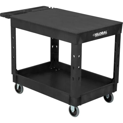 Global Industrial™ Flat Top Utility Cart w/2 Shelves, 44"L x 251/2"W x