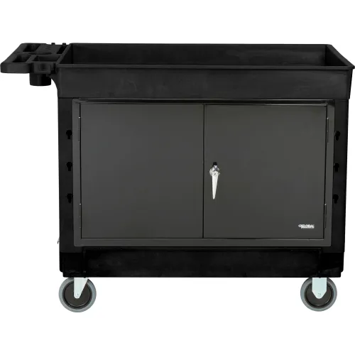 Global Industrial™ Utility Cart w/2 Shelves & 5 Casters, 500 lb. Capacity,  46L x 25W x 33H