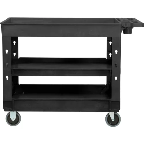 Global Industrial™ Utility Cart w/ 2 Shelves & 5 Casters, 500 lb.  Capacity, 40L x 26W x 33H