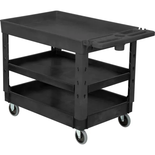 Rubbermaid® Black Utility Cart with Pneumatic Wheels - 44 x 25 x