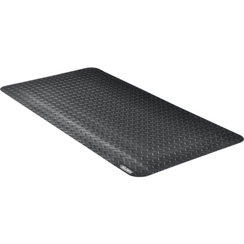 Global Industrial™ Diamond Plate Ergonomic Mat, 15/16" Thick, 2'W x 4'L, Black