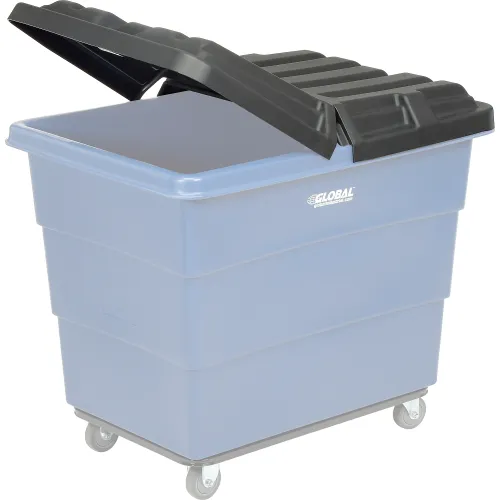 Plastic Hinged Black Lid for 16 bushel truck BLK16LID | Bulk