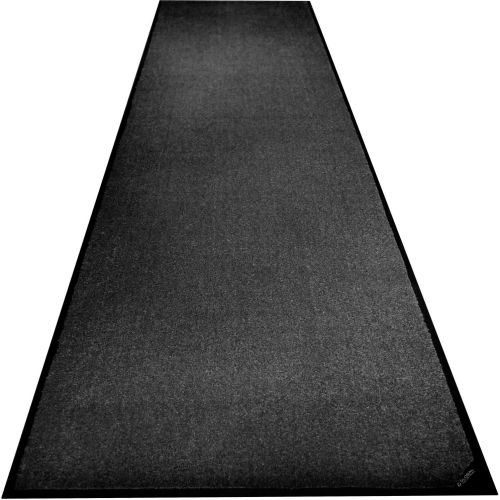 Global Industrial&#153; Plush Entrance Mat, 3/8" Thick, 3'x10', Charcoal Black