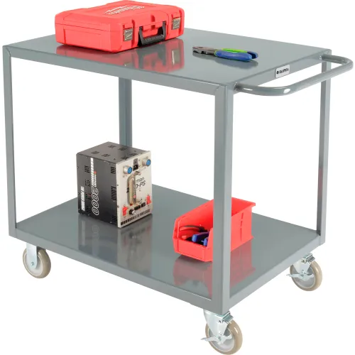 New Age Industrial Heavy Duty Utility Cart Aluminum 2 Shelf 97180