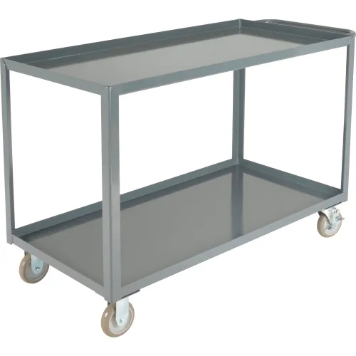 Global Industrial™ Service Cart w/2 Shelves, 1200 lb. Capacity, 48L x 24W  x 31H, Gray