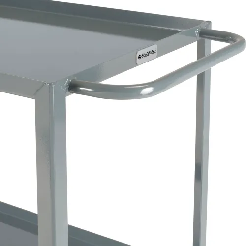 Global Industrial™ Service Cart w/2 Shelves, 1200 lb. Capacity, 48L x 24W  x 31H, Gray