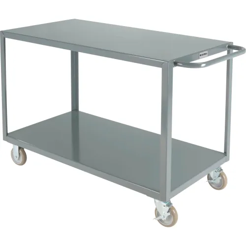 Global Industrial™ Steel Utility Cart w/2 Shelves, 1200 lb. Capacity, 48L  x 24W x 35H