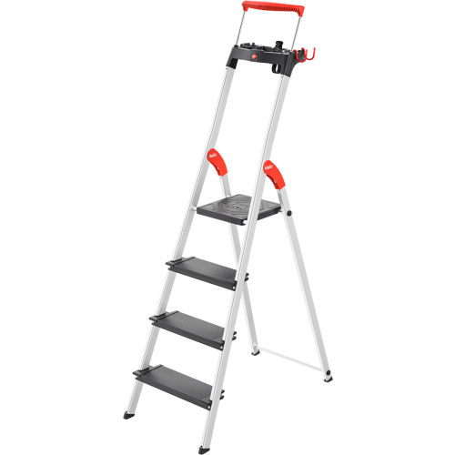 Hailo L100 Pro 4 Step Aluminum Folding Step Ladder
																			