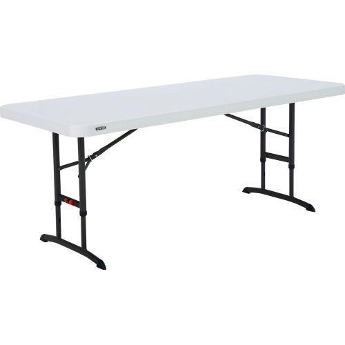 Lifetime Commercial Adjustable Height Folding Table 30 X 72 Almond   80565 Highres 01 