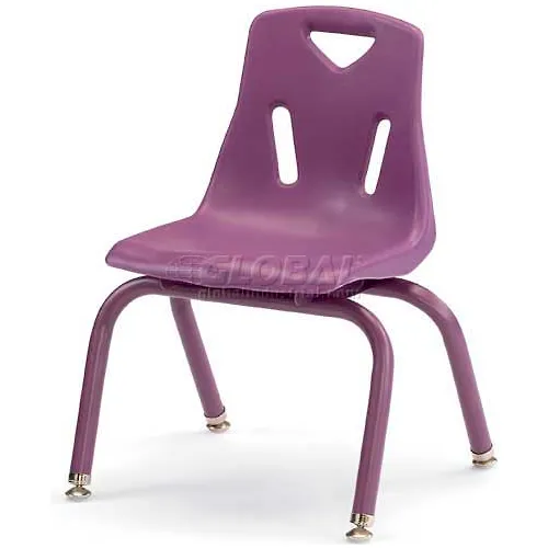 Jonti-Craft Berries 8122JC1004 Stacking Chair with Powder-Coated Legs, 12" Height, Purple