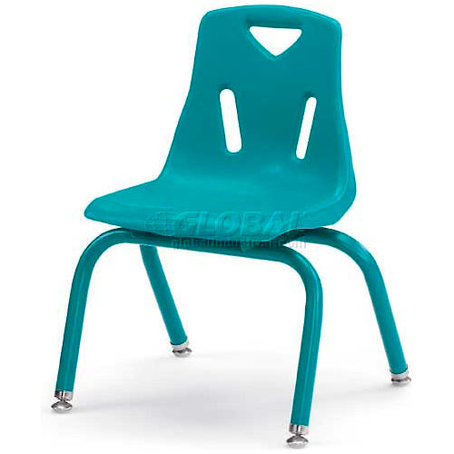 Jonti-Craft® Berries® Plastic Chair with Powder Coated Legs - 14" Ht - Teal