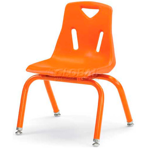 Jonti-Craft® Berries® Plastic Chair with Powder Coated Legs - 12" Ht - Orange