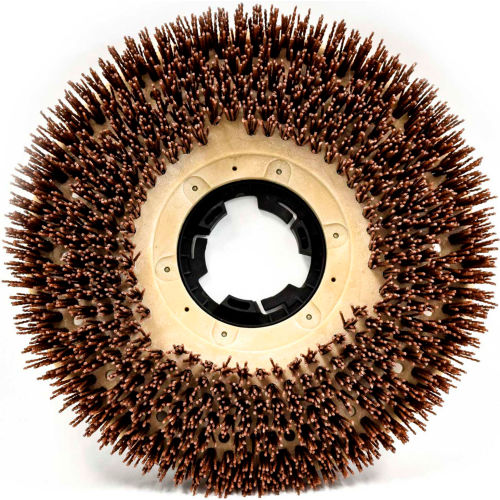 Malish 18" Mal-Grit Xtra™ Heavy Duty Stripping & Scrubbing w/Univ Clutch Plate,Orange -813618NP