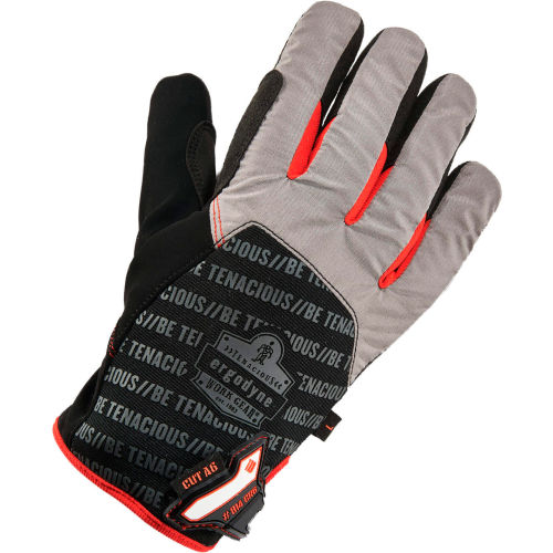 Ergodyne® ProFlex® 814CR6 Thermal Cut Resistance Gloves, Black/Gray, XL, 17215