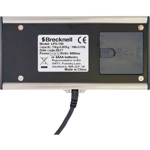 30lb Capacity Brecknell LPS-15 Portable Bench Scale LCD Indicator 15x12 Platform 