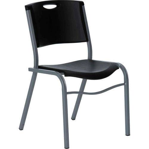 Lifetime® Stacking Chair, Black, Pack of 14
																			