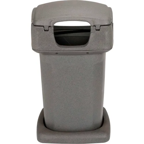 Toter 50 Gallon Slimline Square Trash Can (Graystone)