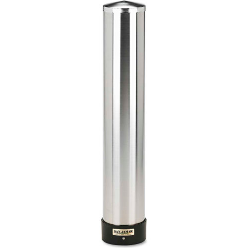 Pull-Type Wall Mounted Large Water Cup Dispenser, Stainless Steel
