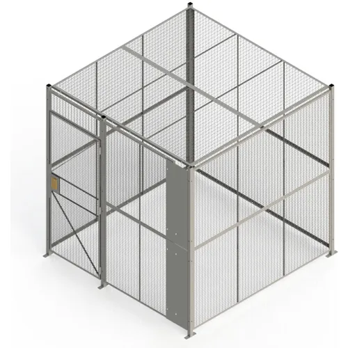 840 Style, Woven Wire, 4 Sided Cage w/3' Hinged Door