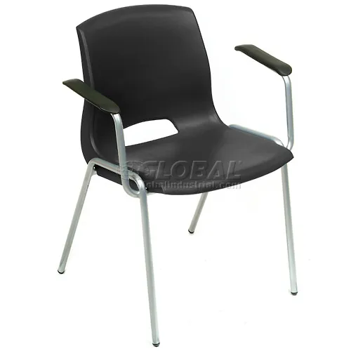 Interion® Merion Collection Stacking Chair With Mid Back Fixed