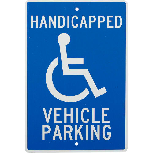 Aluminum Sign - Handicapped Vehicle Parking - .063mm Thick