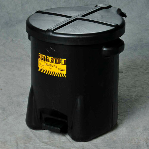 Eagle Oily Waste Can, 6 Gallon Black - 933-FLBK