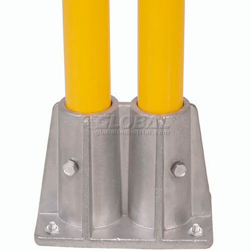 Double Socket Base For Pedestrian Barrier