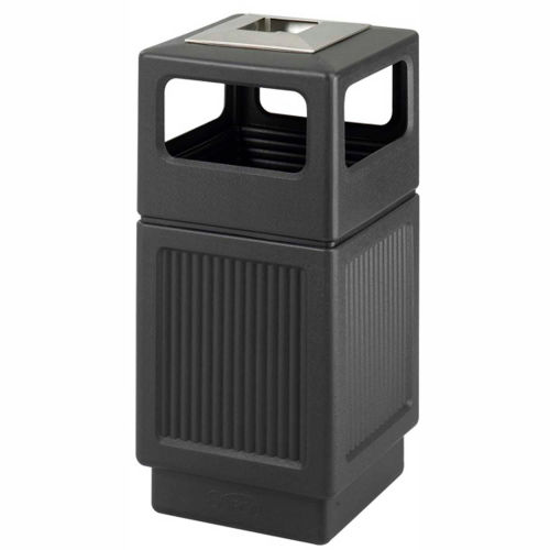 Canmeleon™ Recessed Panel, Ash Urn, Side Open, 38 Gallon Black - 9477BL