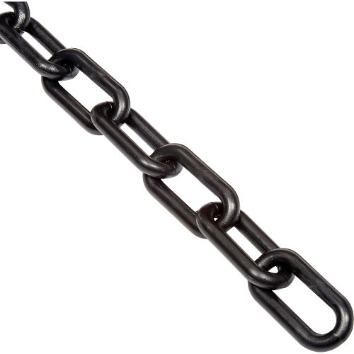Global Industrial™ Plastic Chain Barrier, 1-1/2"x50'L, Black