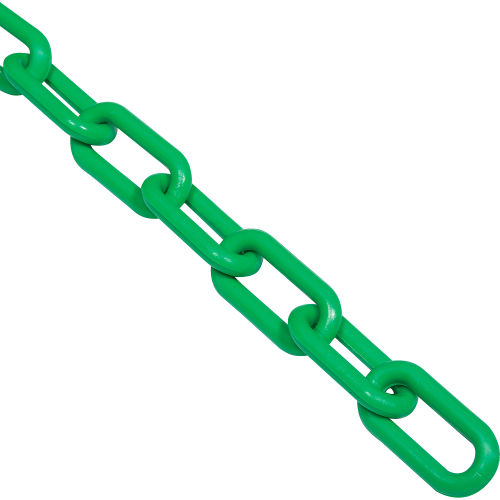 Global Industrial™ Plastic Chain Barrier, 1-1/2"x50'L, Green