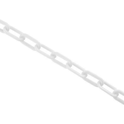 Global Industrial™ Plastic Chain Barrier, 1-1/2inx50ftL, White
