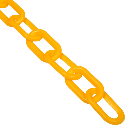 Global Industrial™ Plastic Chain Barrier, 2"x50'L, Gold
