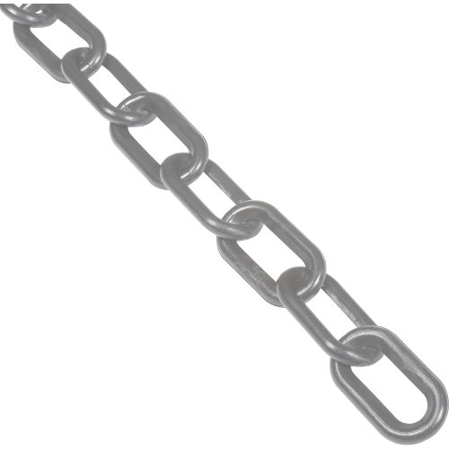Global Industrial™ Plastic Chain Barrier, 2"x50'L, Silver