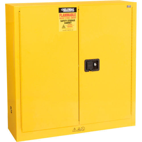 Global™ Bench High Flammable Storage Cabinet 22 Gallon Capacity