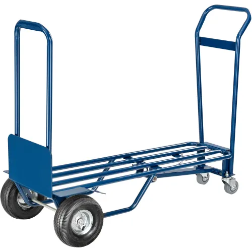 Steel 3-in-1 Convertible Hand Truck With Pneumatic Wheels