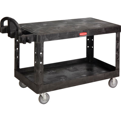 Rubbermaid Flat Shelf Plastic Service & Utility Cart