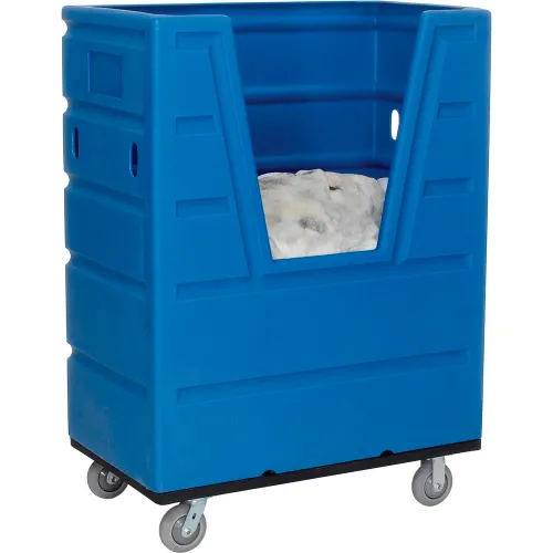 Royal Basket Trucks® Bulk Tambour Truck, 48 Cu Ft, Blue, 2 Rg/2 Sw