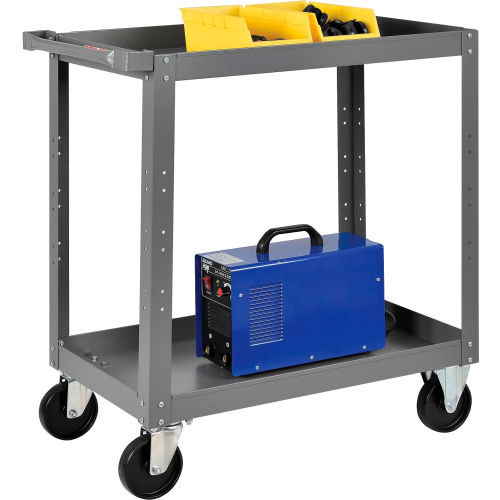 2 Shelf Steel Stock Cart 30 x 18 800 Lb. Capacity