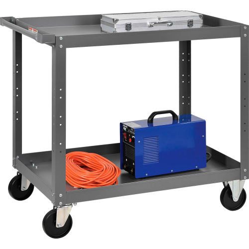 2 Shelf Steel Stock Cart 36 x 24 800 Lb. Capacity