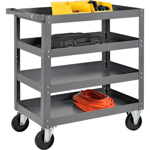 4 Shelf Steel Stock Cart 30 x 18 800 Lb. Capacity