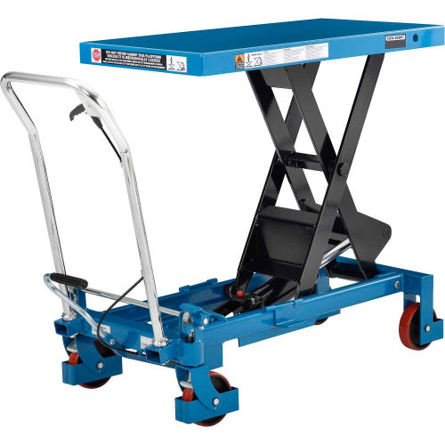 Mobile Heavy Duty Scissor Lift Table 40 x 20 Platform 2200 Lb. Capacity