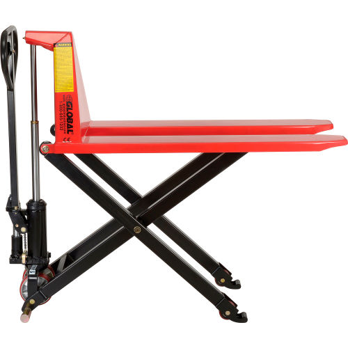 Manual High-Lift Skid Jack Truck 2200 Lb. Capacity 20.5 x 45 Forks