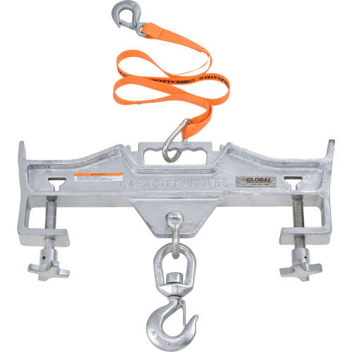Global Industrial™ Double Fork Forklift Hook Attachment - 4000 Lb. Cap. - Swivel Hook