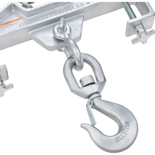 Global Industrial 988986 Double Fork Forklift Hook Attachment, Swivel