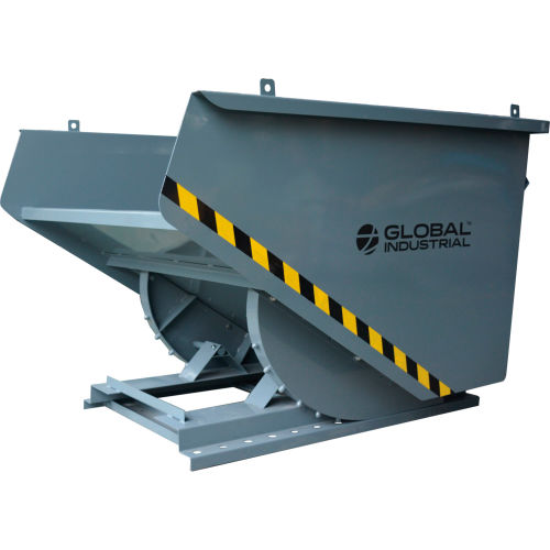 Global Industrial™ 1 Cu Yd Gray Medium Duty Self Dumping Forklift Hopper