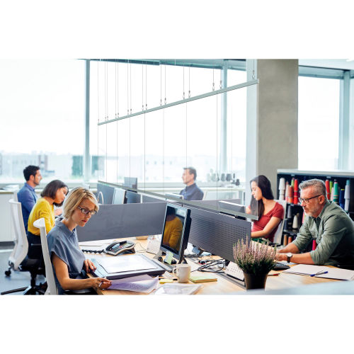 Global Industrial™ Ceiling Mounted Personal Safety Partition 4ftW x 6ftH